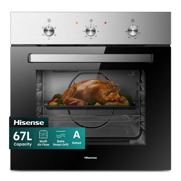 Hisense-600mm Eye Level Built in Oven-Stainless Steel