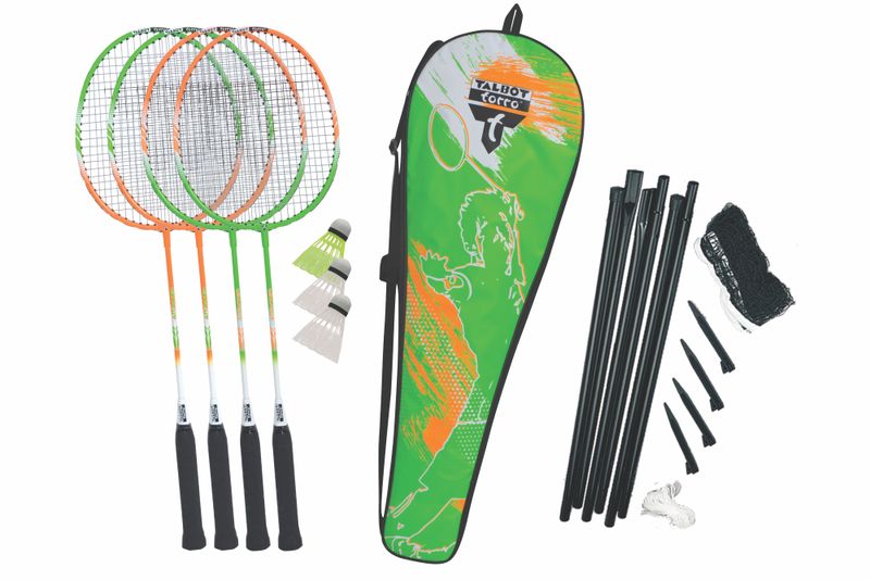 Talbot-Torro Attacker Plus 4 Player Badminton Set