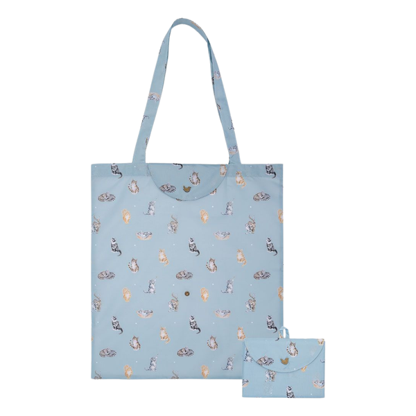 Foldable Shopping Bag - "Feline Friends" Cats