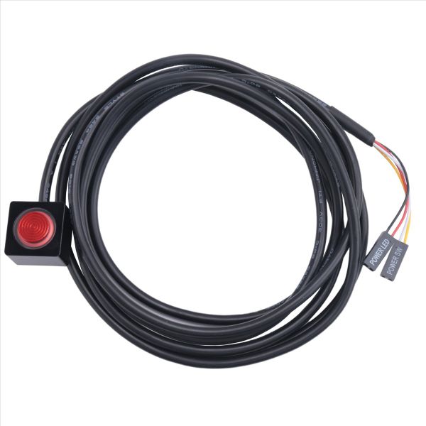 Computer Desktop Switch Button Extension Cable Black &amp; Red