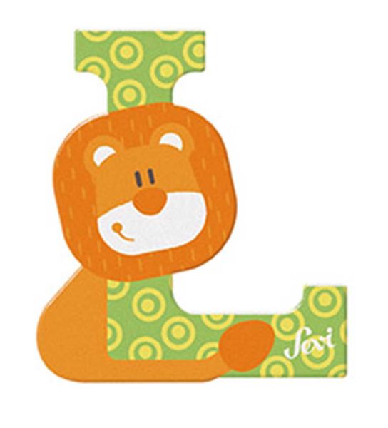 Sevi Wooden Letter L Lion 10cm