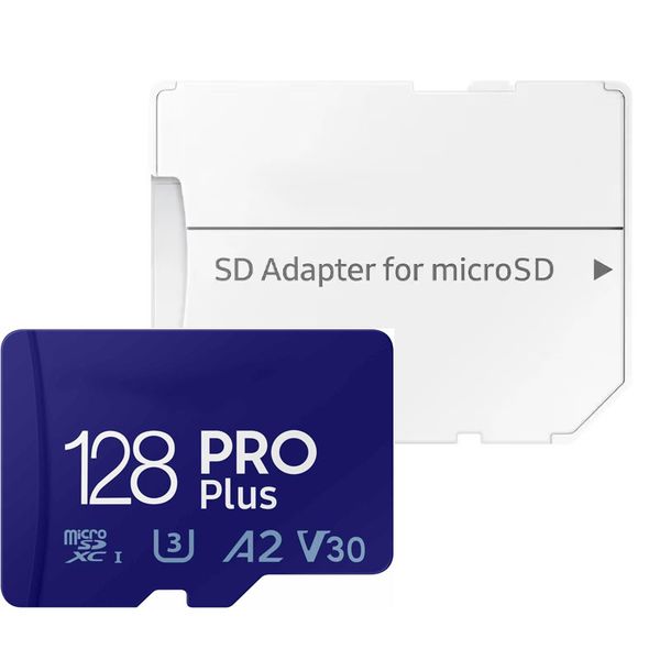 PRO Plus MicroSD Memory Card + Adapter, 128GB MicroSD Compatible With Samsung