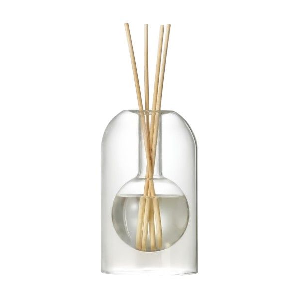 Geometric Glass Diffuser with Rattan Sticks
