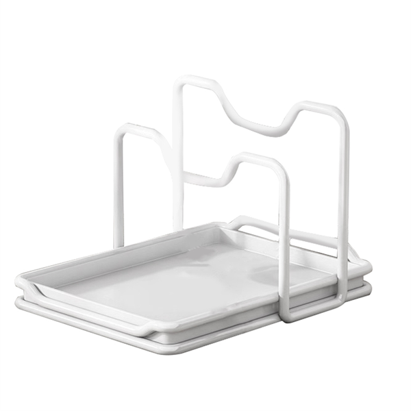 Lid Rack Pan Pot Cover Rack Pan Lid Organizer Stove Spoon Holder B