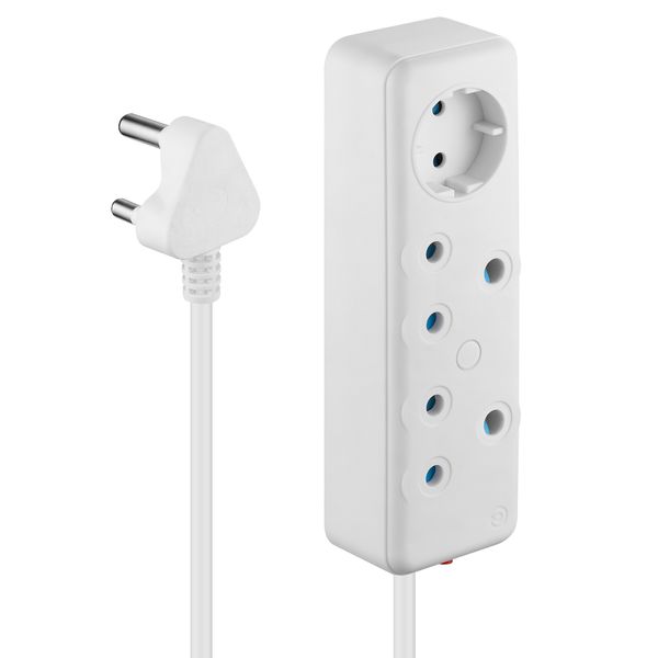 Ellies 3 Way Multiplug with Schuko - 0.5m Cable