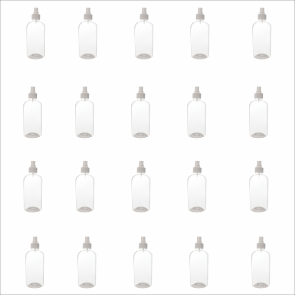 20 Pack 500ml Clear PET Mist Spray Bottles - Refillable &amp; Durable