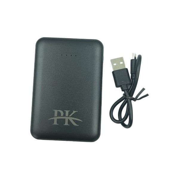 PK 6000mAh Fast Charge Dual USB Power Bank - White - V28