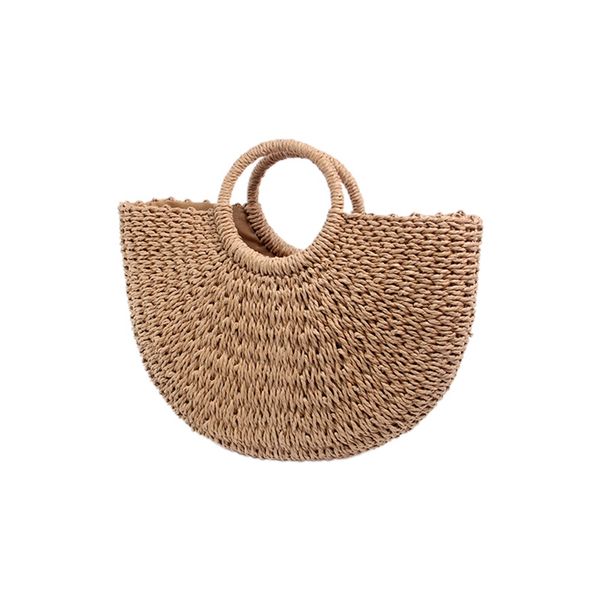 Beach Paper Rope Artificial Straw Beach Tote Bag