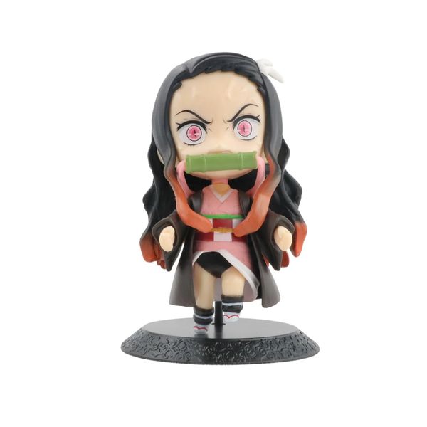 Demon Slayer Anime Nezuko Kamado Angry Cute Chibi Mini Figure