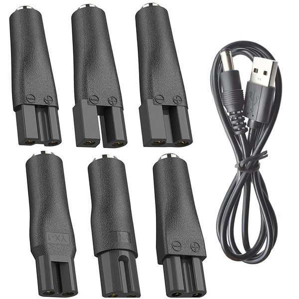 UGABUGA 7 Piece Universal USB to Male Plug Adapters for Shavers