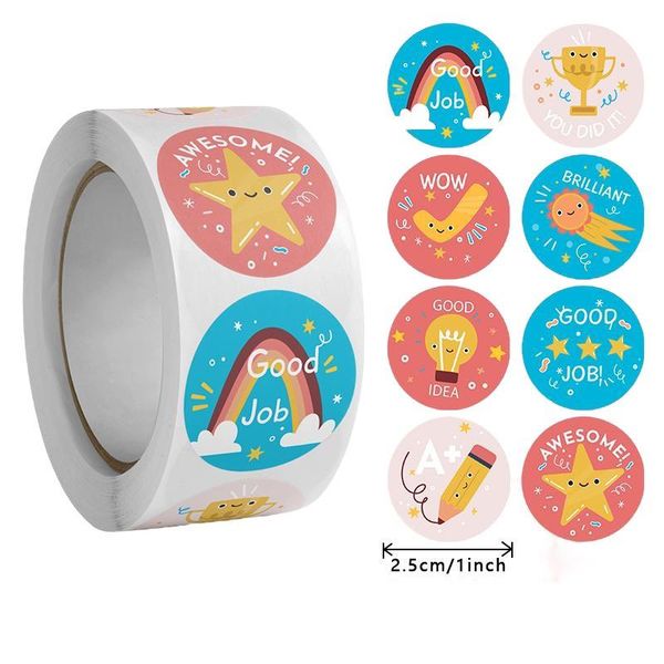 Kids rewards/motivation sticker roll - 500 stickers (Keep it up)