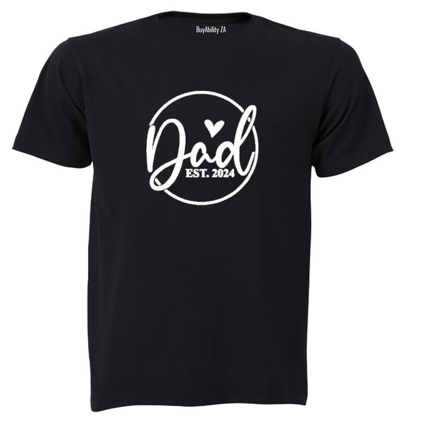 Dad EST 2024 - Circular - Adults - T-Shirt