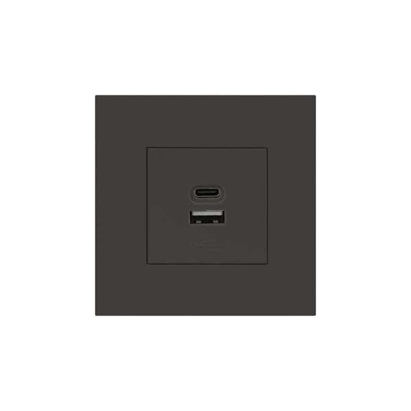 ACDC - 1x Usbc Port 1x 2.1a Usb Charger 3x3 Slate Orion