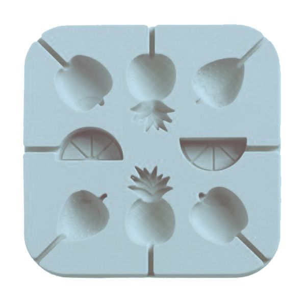 iKids 8 Fruit Baby Food DIY Silicone Mold for Chocolate, Candy, Gummy