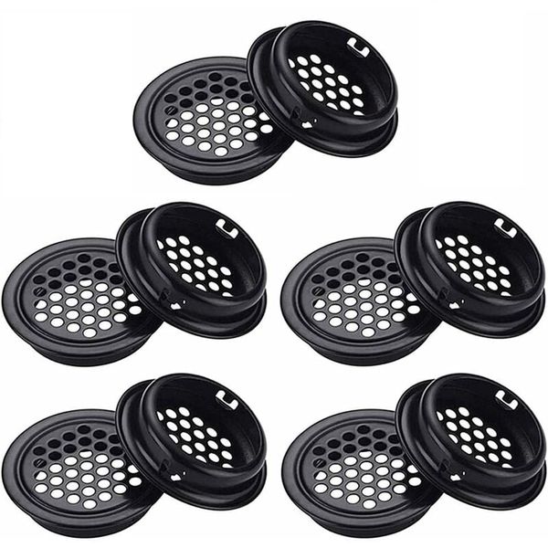 10 Pieces Round Ventilation Grille, Stainless Steel, Hole 35mm