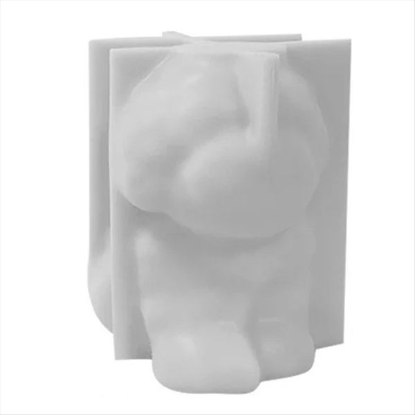 Dog Candle Mold Animal Teddy Puppies Soy Wax Silicone Mould Puppy Dog Lover