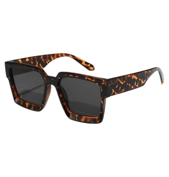 Women's Bold Oversized Square Leopard Print Sunglasses - Maroon