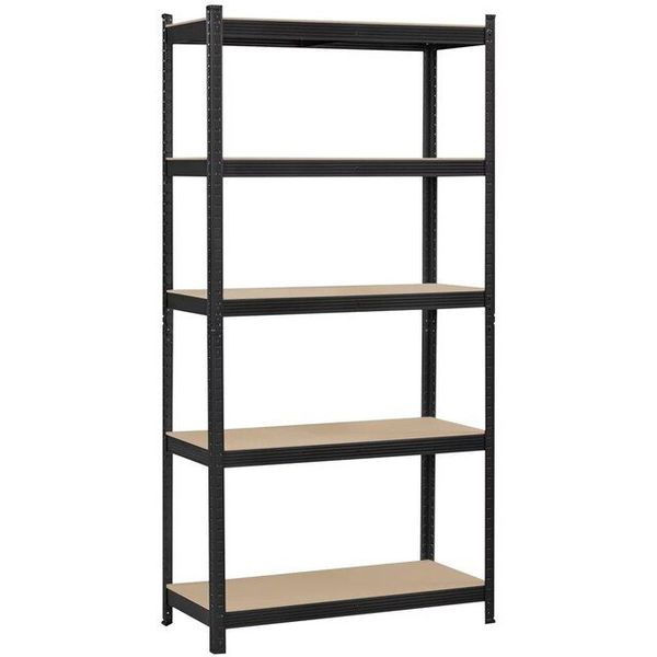 5-Tier Metal Shelving Unit | Adjustable, Modular Storage | Easy Assembly