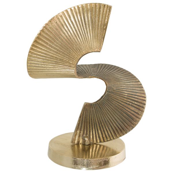 Opulent Fan Wavy Sculpture 28x22x38cm