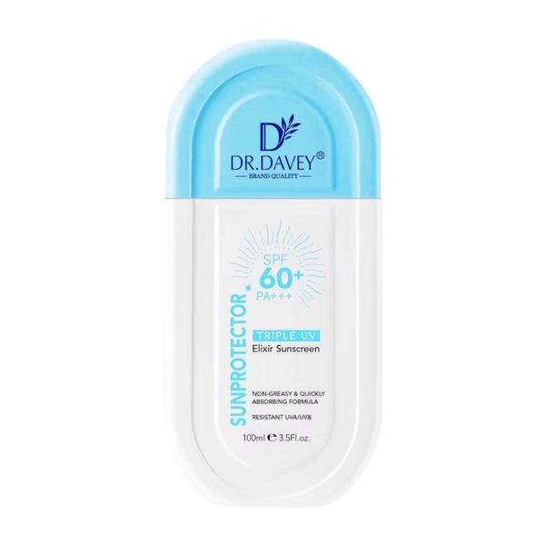 Dr Davey Triple UV Sunscreen SPF60 PA+++ Non Greasy UVA/UVB Resistent 100ml