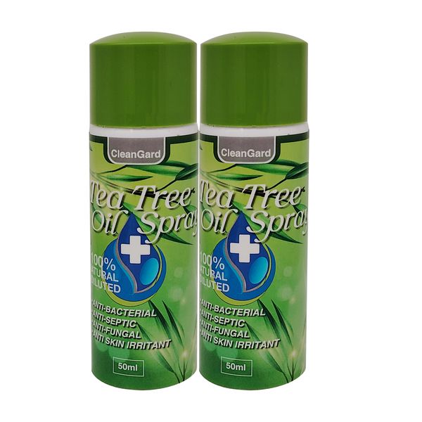 2 x 50ml CleanGard 100% Undiluted Tea Tree Oil Spray