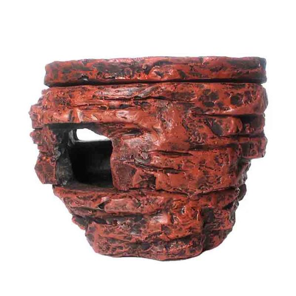 Reptile Hide Cave with Lid for geckos, snakes, lizards