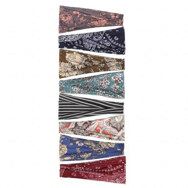 Women's Hair Bands, Elastic Headband, Women's Wide Headband 8Pack