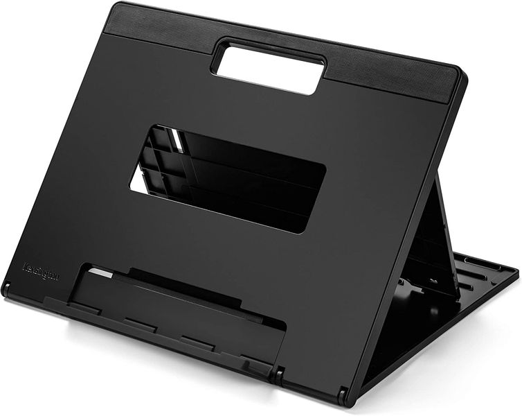 Kensington SmartFit Easy Riser Go Height Adjustable Ergonomic Laptop Riser and Cooling Stand for up to 15 - 17" Laptops - Black (Plastic)