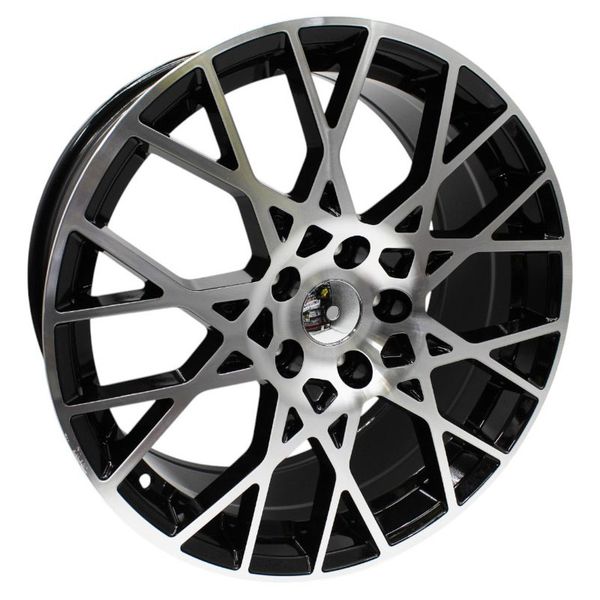18" Rim - AV-73-MB 5/112 Alloy Mag Wheels Black Machine face - Set of 4