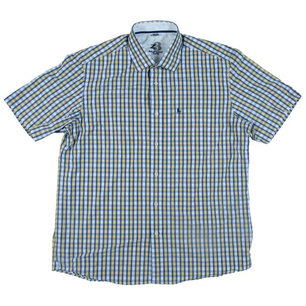 Z3 - Men's Webber Checkered Cotton Short Sleeve Casual Shirt