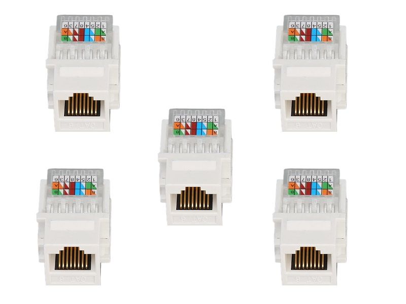Zatech Wall plug socket CAT6 keystone jack (Pack of 10)