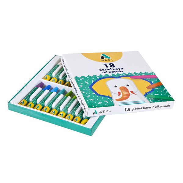 Oil Pastels, Hexagonal, 18 Colours (Pack of 5)