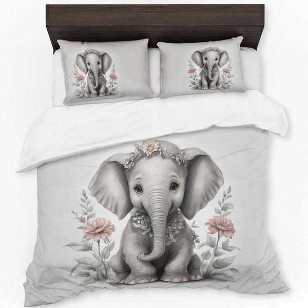 Floral Girl Elephant Baby By Nathan Pieterse