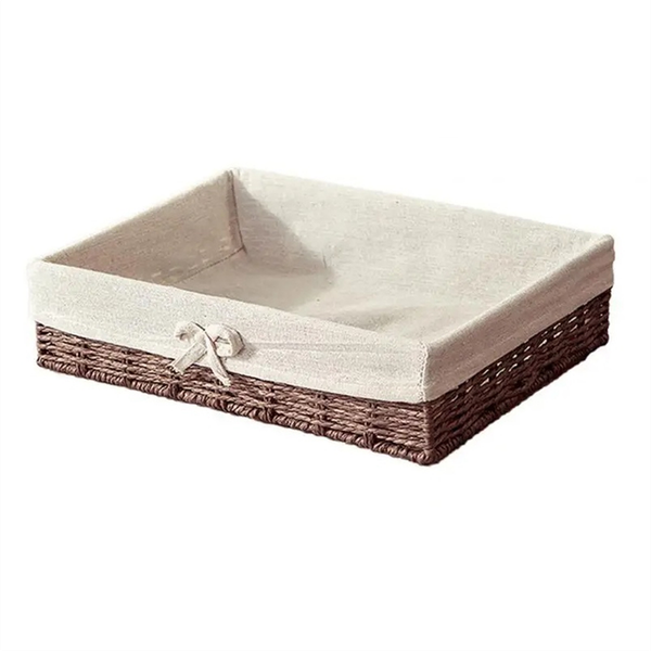 Woven Baskets Picnic Basket Storage Bread Plate Storage Basket,A