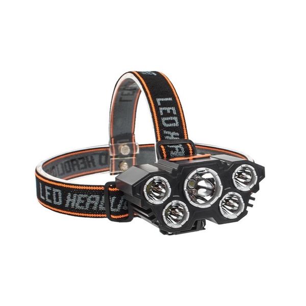 USB Rechargeable Headlamp - 5 LED Headlight Torch