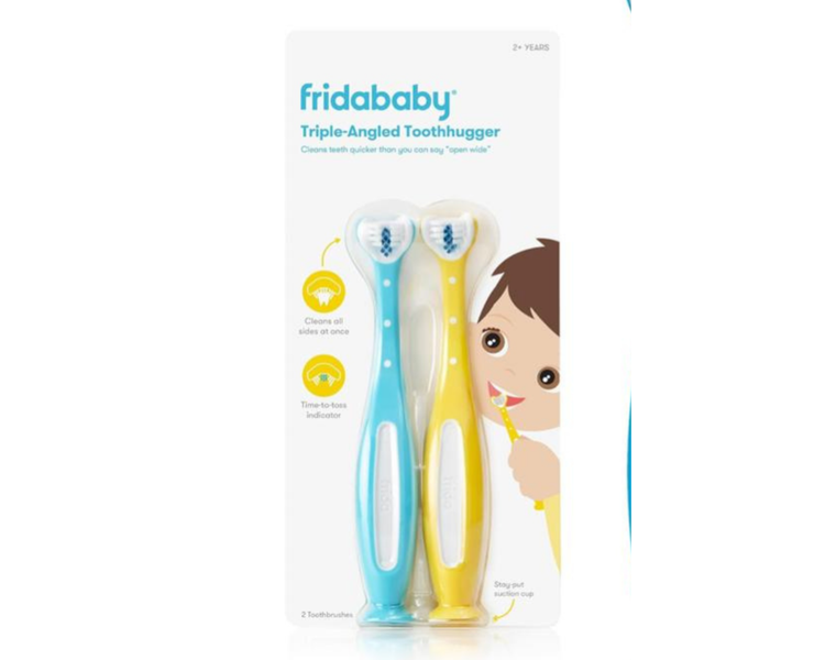 Frida Baby Triple-angled Toothhugger l 2 in pack (Blue &amp; Yellow)