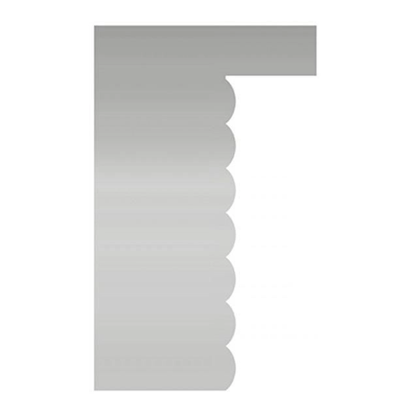 Stainless Steel Comb Design Scraper Cake Icing Smoother - Silver