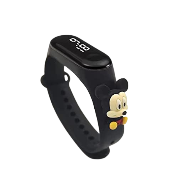 Kids Character Digital Waterproof Watch with LED Touch Display