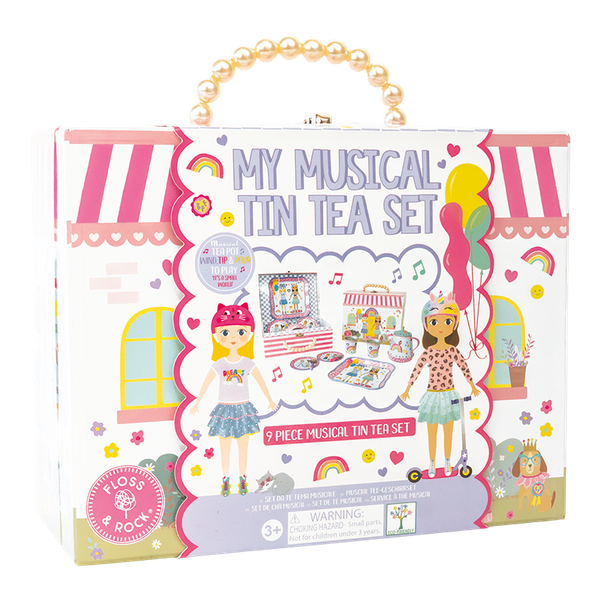 Floss &amp; Rock My Musical Tin Tea Set - 9 Piece