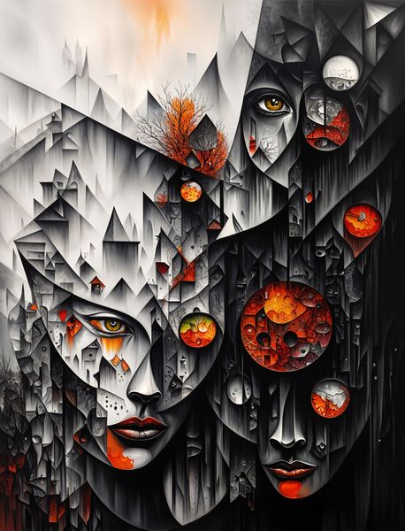Canvas Wall Art Home Decor - Face Card