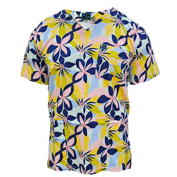 Rio Ridge Medical Surgical Floral Tropical Scrub Top