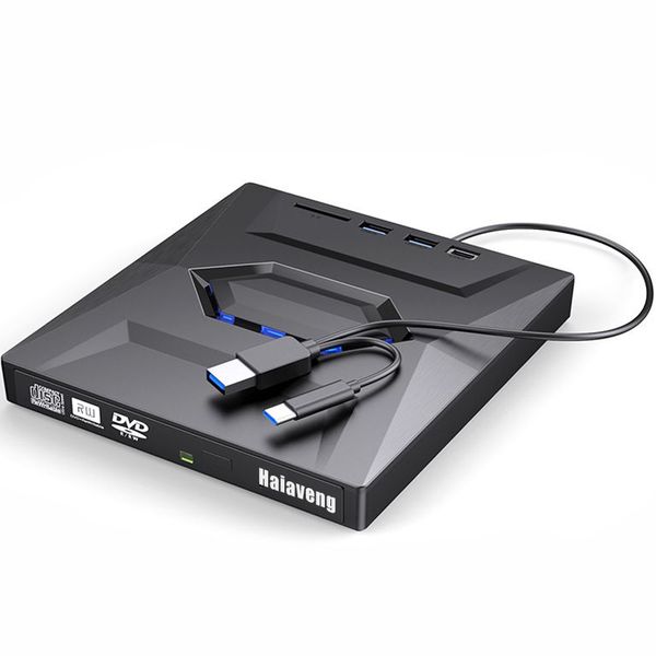 External CD DVD Drive USB 3.0 &amp; USB-C CD ROM Burner DVD Player