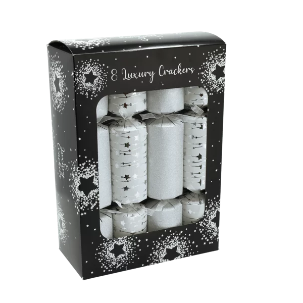 8 Piece Luxury Christmas Crackers - 37cm