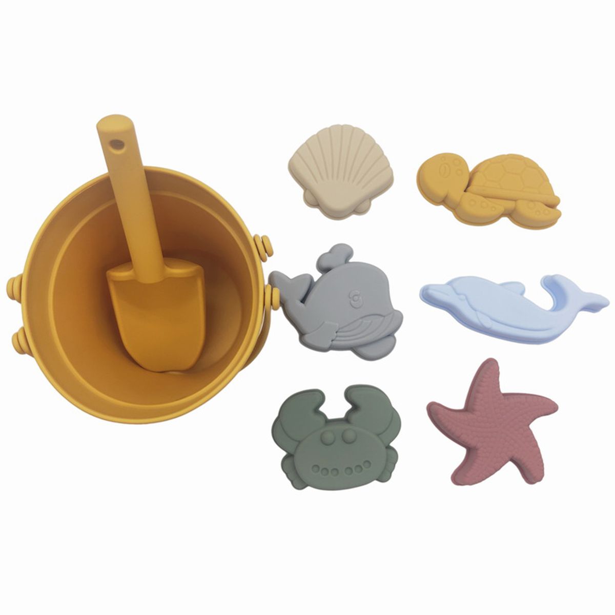 Silicone Beach Garden Sand Toy - Sandpit Toys Set, Bucket, Shovel ...