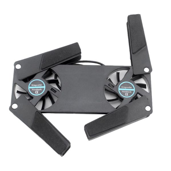 Computer Cooling Pad,Portable Notebook Radiator Foldable Dual Fan