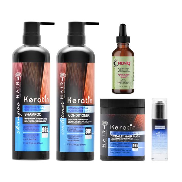 Keratin Hair Repair Kit Treatment Pack + Noviq Hair/ Scalp Oil