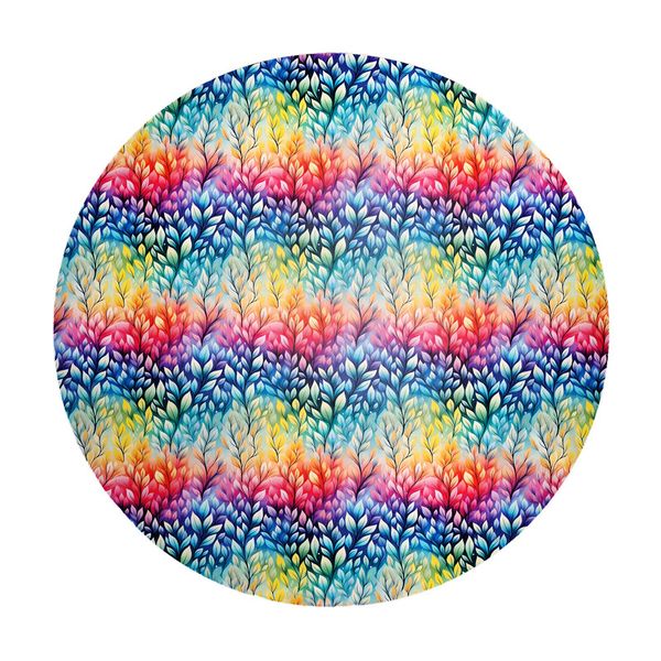 Strong Rainbow Colours Round Tablecloth