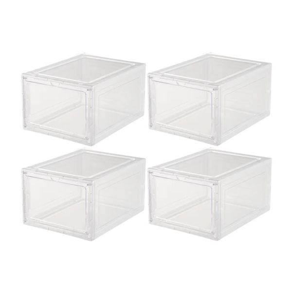 4Pieces 25x18x33.5cm Multi-Functional Stackable Shoe Storage F52-8-1490