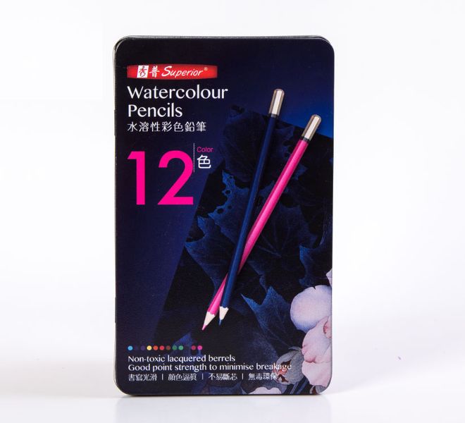 12 Pcs Water color pencil's- Flowood
