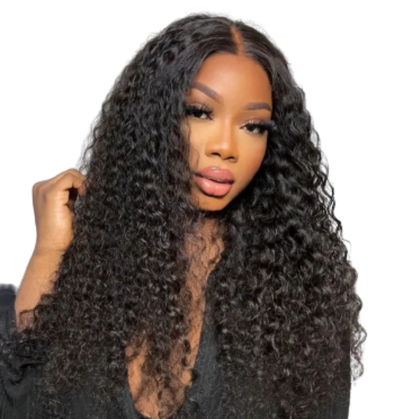 Full Frontal Brazilian Curly Hair Wig, Water Wave Curls "24".